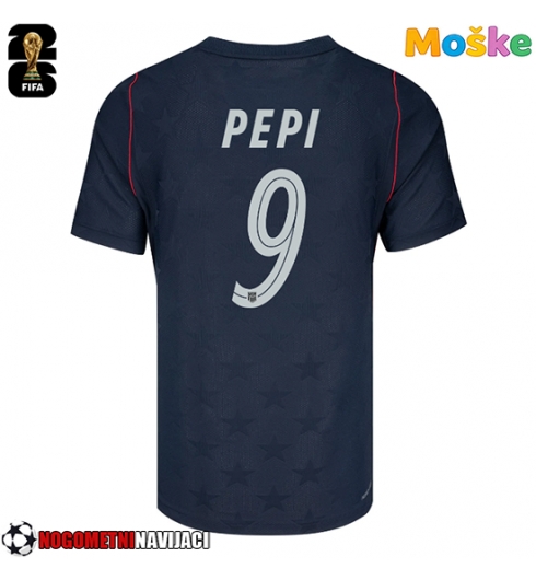 Moške Nogometnih dresov Združene države Ricardo Pepi #9 Gostujoči SP 2026 Kratki rokavi Moške Nogometnih dresov Združene države Ricardo Pepi #9 Gostujoči SP 2026 Kratki rokavi